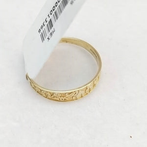 ANILLOS ARGOLLA DE LA SUERTE 10K TALLA 9 1.3 GR (NUEVO)