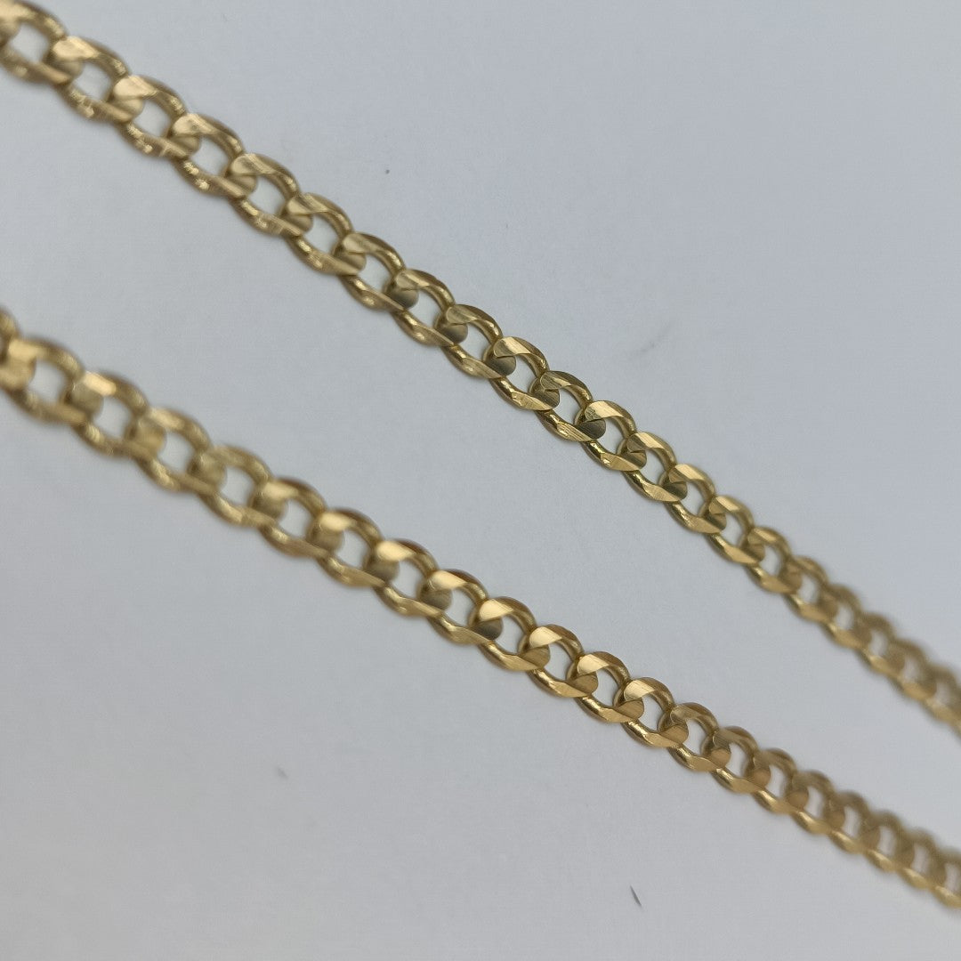CADENA TEJIDO BARBADA 14K 55 CM 8.3 GR (NUEVO)
