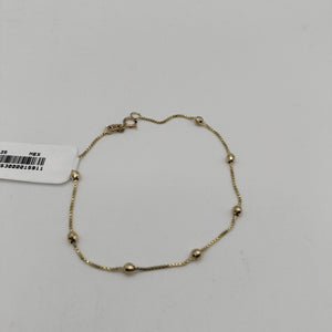 PULSERA ESPECIAL CON BOLITAS 14K 18 CM 1.4 GR (NUEVO)