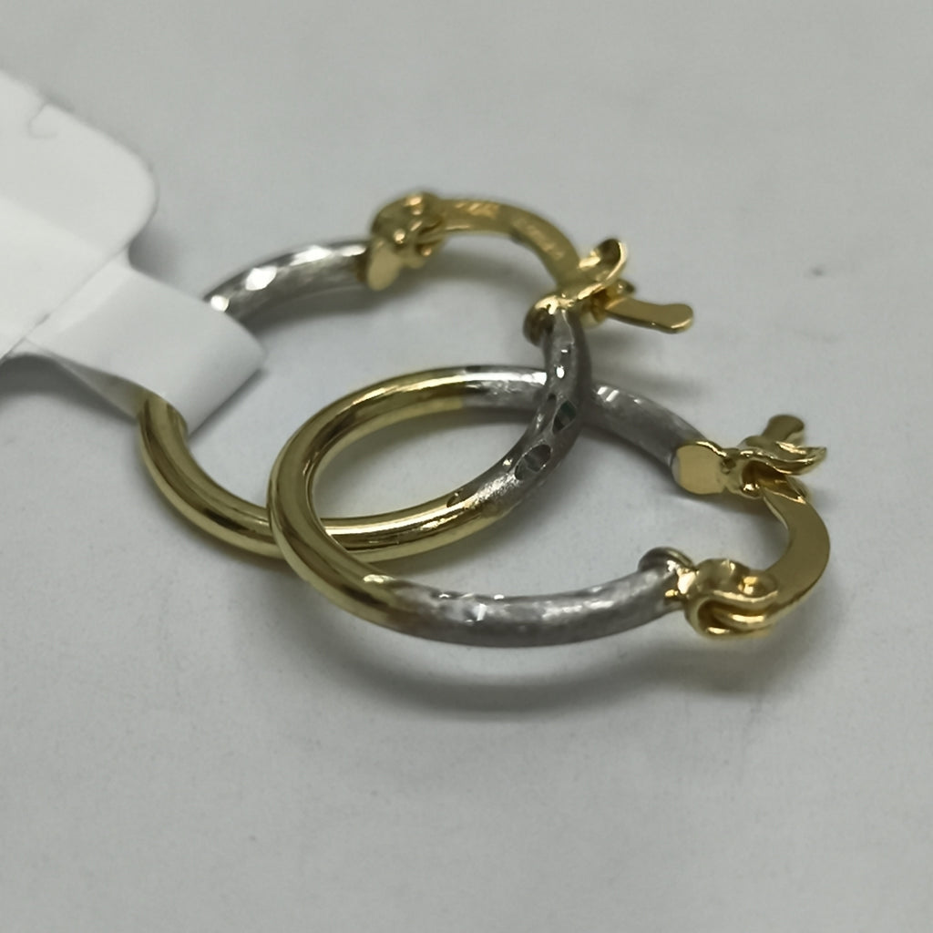 ARETES ARRACADAS COMBINADAS 14K 1.2 GR (NUEVO)