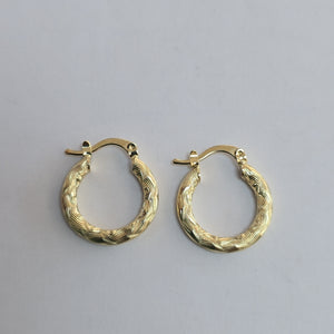 ARETES TEJIDO ARRACADAS ASTRIADAS 14K 2 GR (NUEVO)
