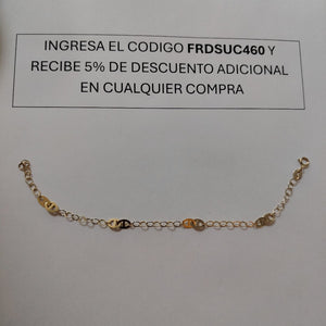 PULSERA ESPECIAL 14K 18 CM 1.5 GR (NUEVO)