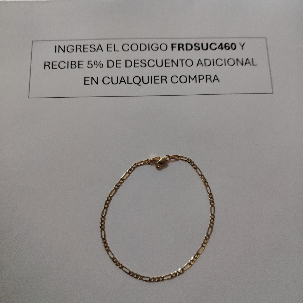 PULSERA TEJIDO 3X1 14K 21 CM 2.2 GR (NUEVO)