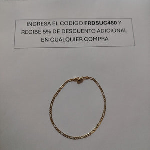 PULSERA TEJIDO 3X1 14K 21 CM 2.2 GR (NUEVO)