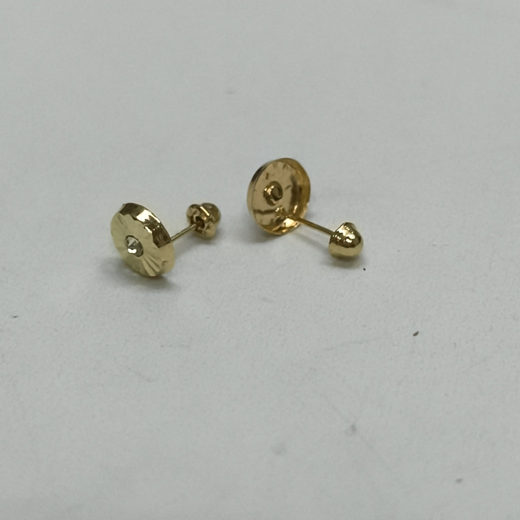 BROQUELES BROQUEL FIG BOTON C CIRCONIA 14K 0.2916 GR (NUEVO)