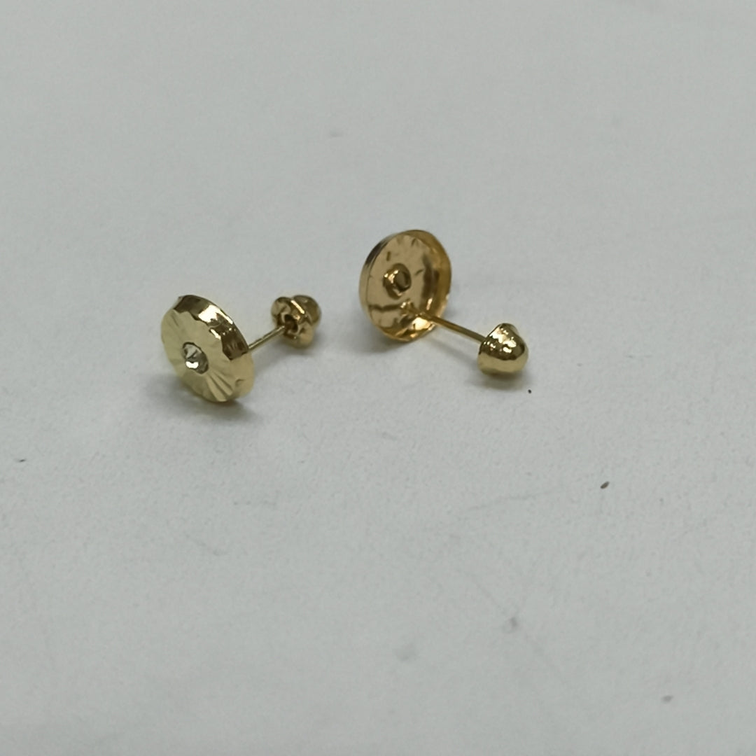 BROQUELES BROQUEL FIG BOTON C CIRCONIA 14K 0.2916 GR (NUEVO)