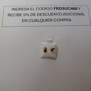 BROQUELES BROQUEL CORAZON DOBLE 14K 0.2171 GR (NUEVO)