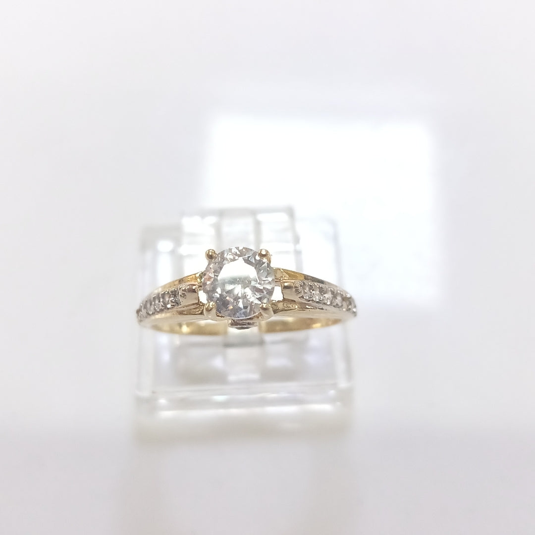 ANILLITO, SOLITARIO ORO 14 K 2.7 GRMS (SEMINUEVO)