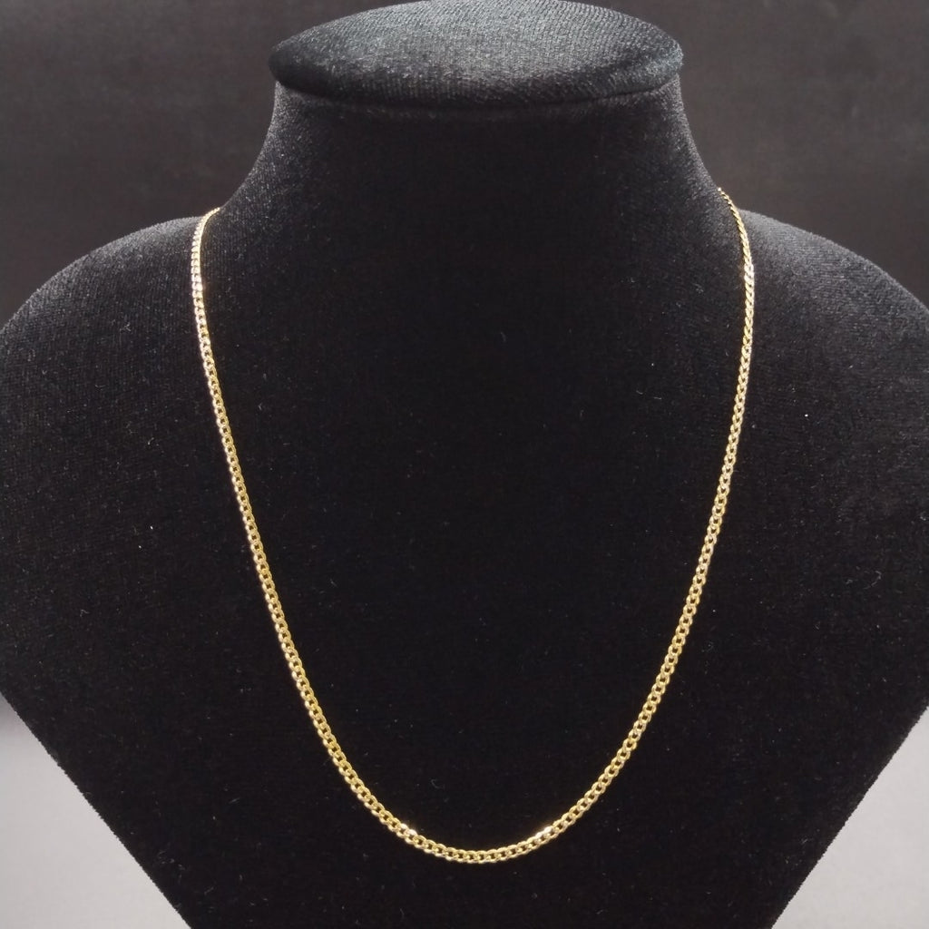CADENAS BARBADA DIAMANTADA ORO 14K 55 CM 5.7 GR (NUEVO)