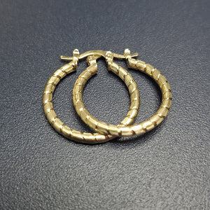 ARETES ARRACADAS LABRADAS 14K 3.3 GR (NUEVO)