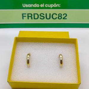 ARETES ARRACADA LISA 14K 1.7 GR (NUEVO)