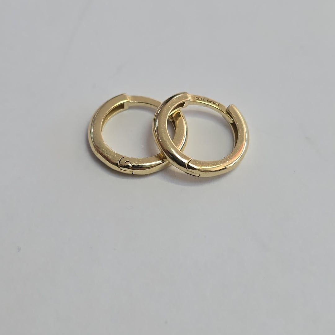 ARETES ARRACADAS LISAS 10K 1.1 GR (NUEVO)