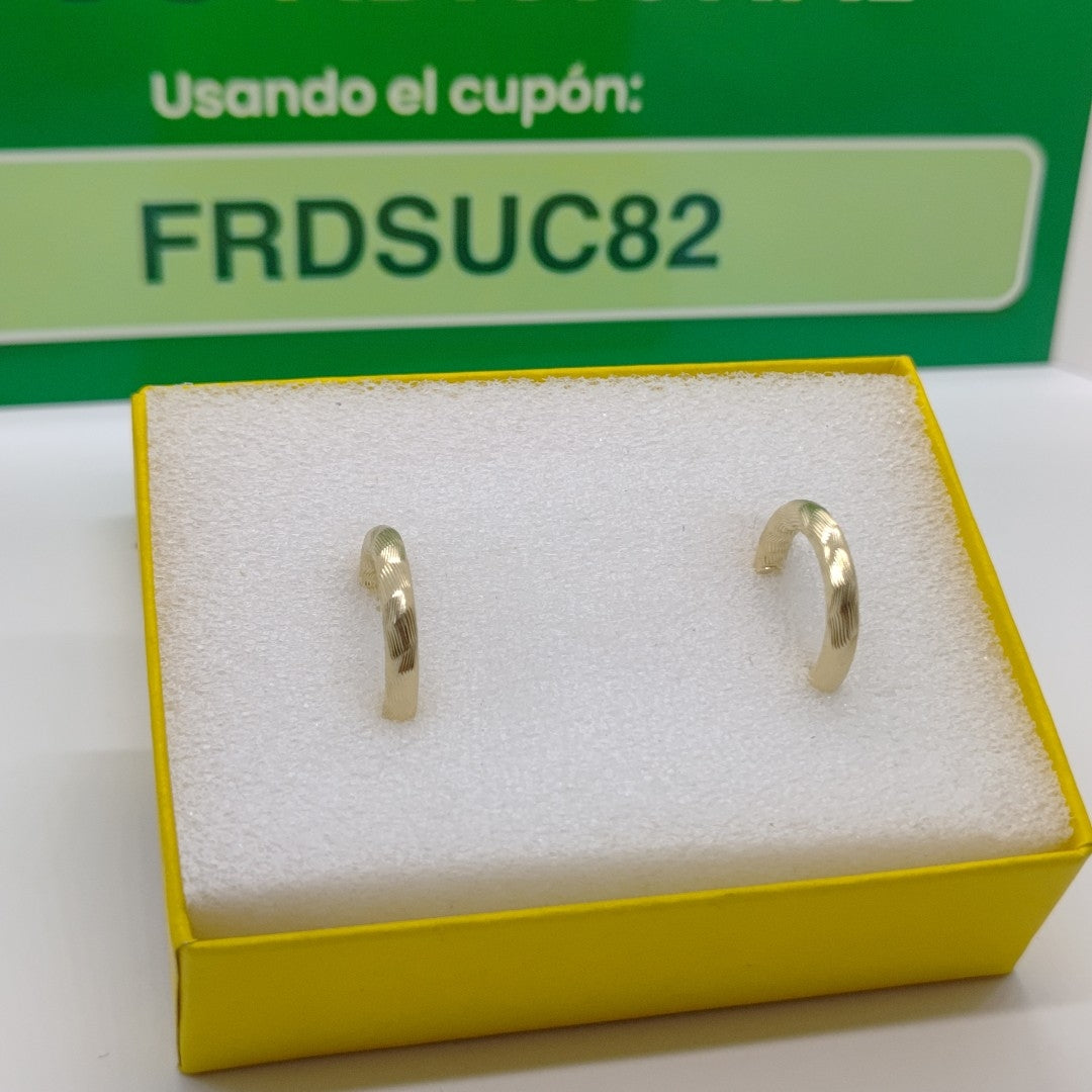 ARETES TEJIDO ARRACADAS ASTRIADAS 14K 2 GR (NUEVO)