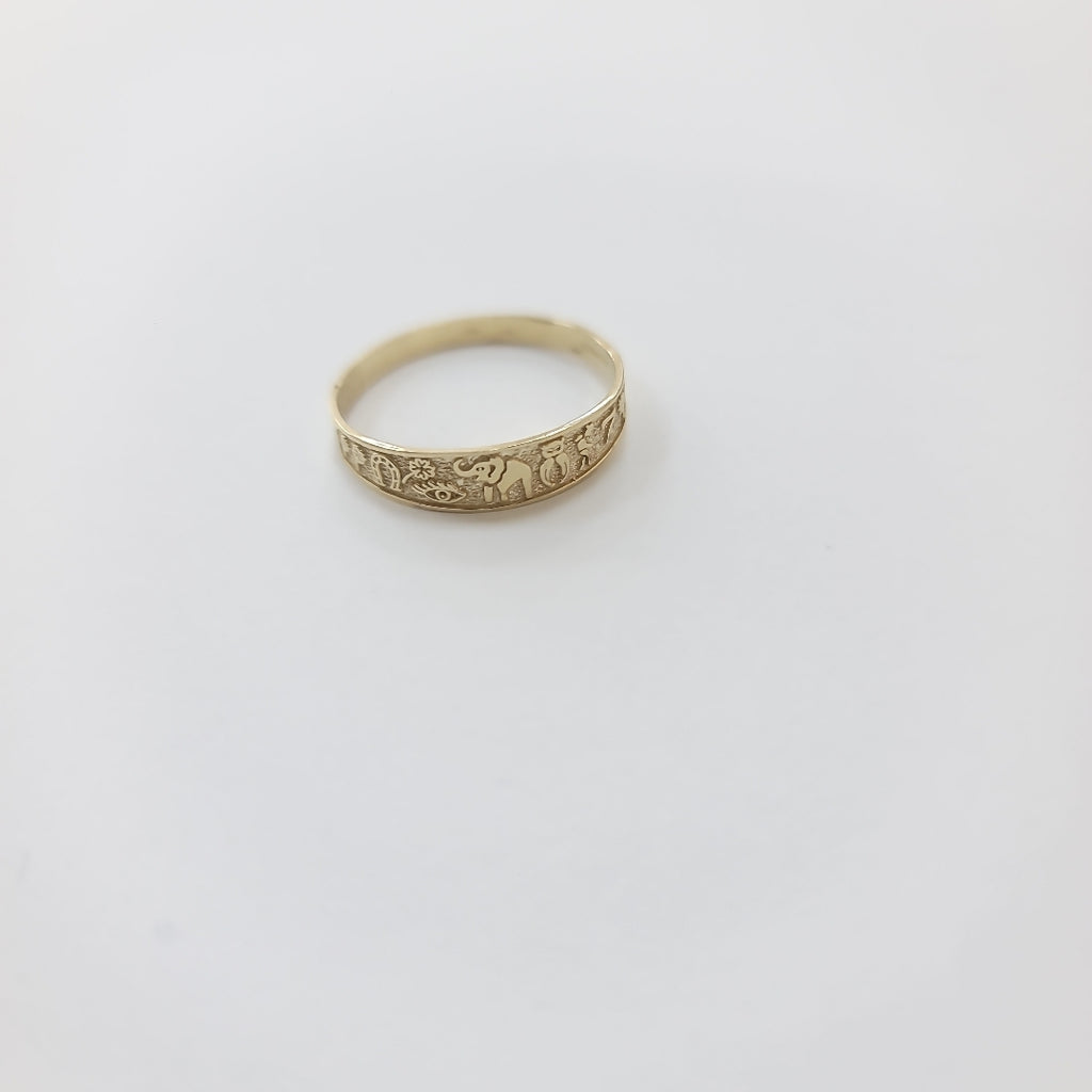 ANILLOS ARGOLLA DE LA SUERTE 10K TALLA 9 1.3 GR (NUEVO)