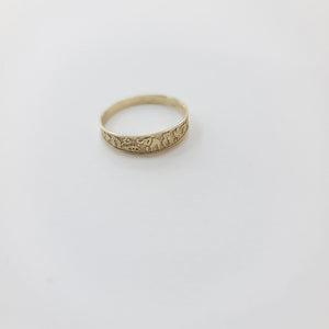 ANILLOS ARGOLLA DE LA SUERTE 10K TALLA 9 1.3 GR (NUEVO)