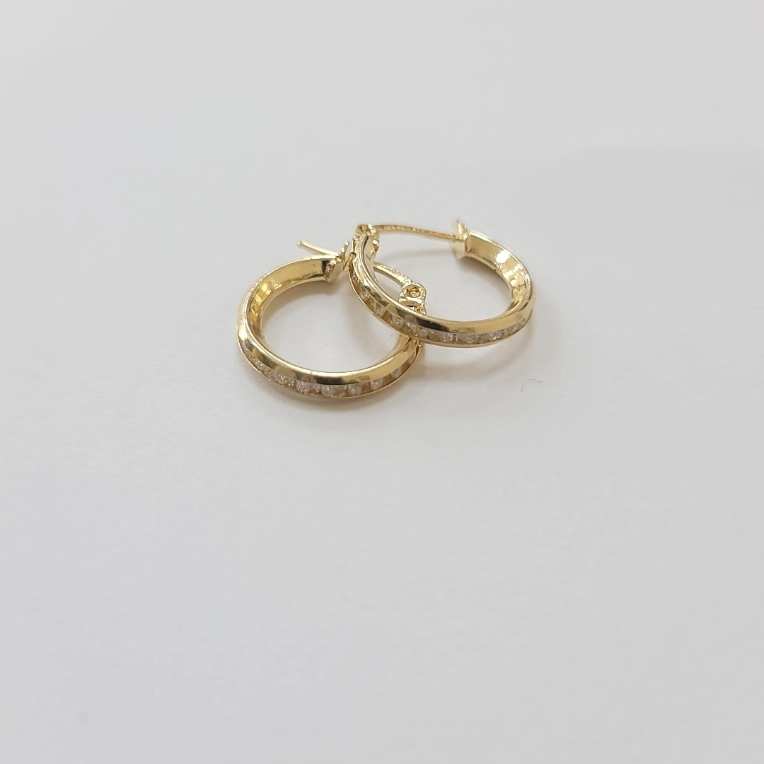 ARETES ARRACADAS CON CIRCONIAS 10K 1.4 GR (NUEVO)