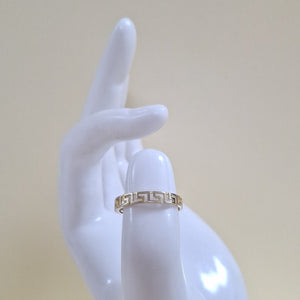 ANILLO ARGOLLA C GRECAS 14K 7 TALLA 1.6 GR (NUEVO)