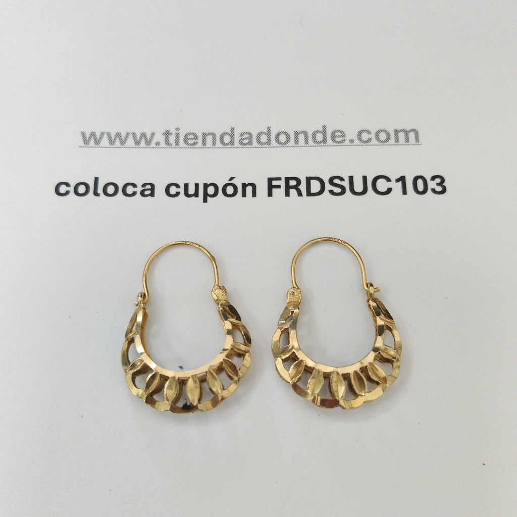 ARRACADAS PAR ORO 14 K 3.4 GRMS (SEMINUEVO)