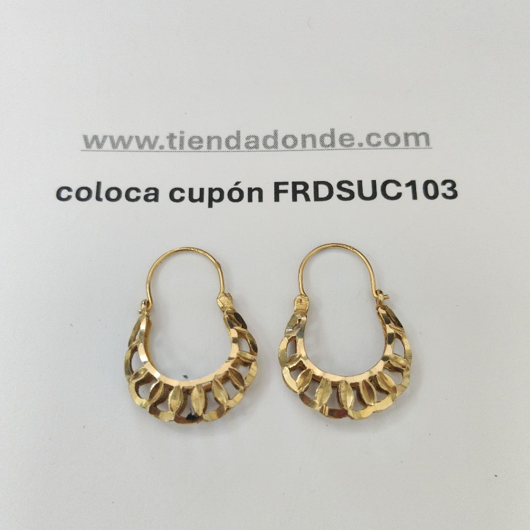 ARRACADAS PAR ORO 14 K 3.4 GRMS (SEMINUEVO)