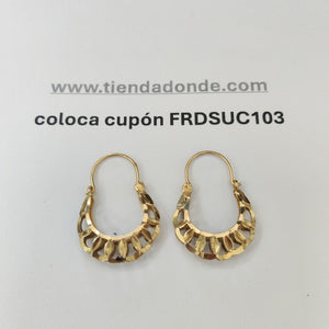 ARRACADAS PAR ORO 14 K 3.4 GRMS (SEMINUEVO)