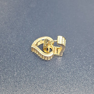 ARETES ARRACADAS CORAZON C CIRCONIAS 14K 2.1 GR (NUEVO)