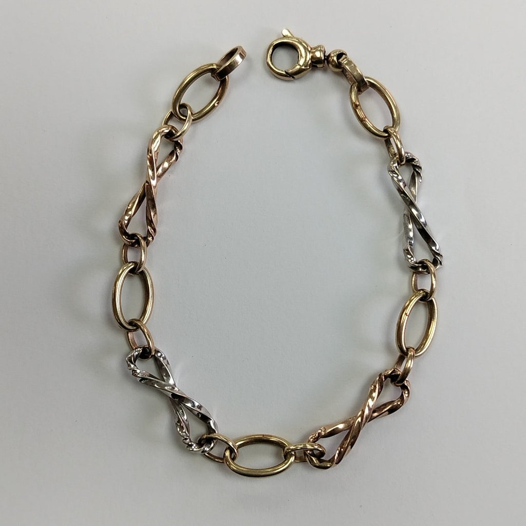 PULSERA ORO COMBINADO 10 K 2,90 GRMS (SEMINUEVO)