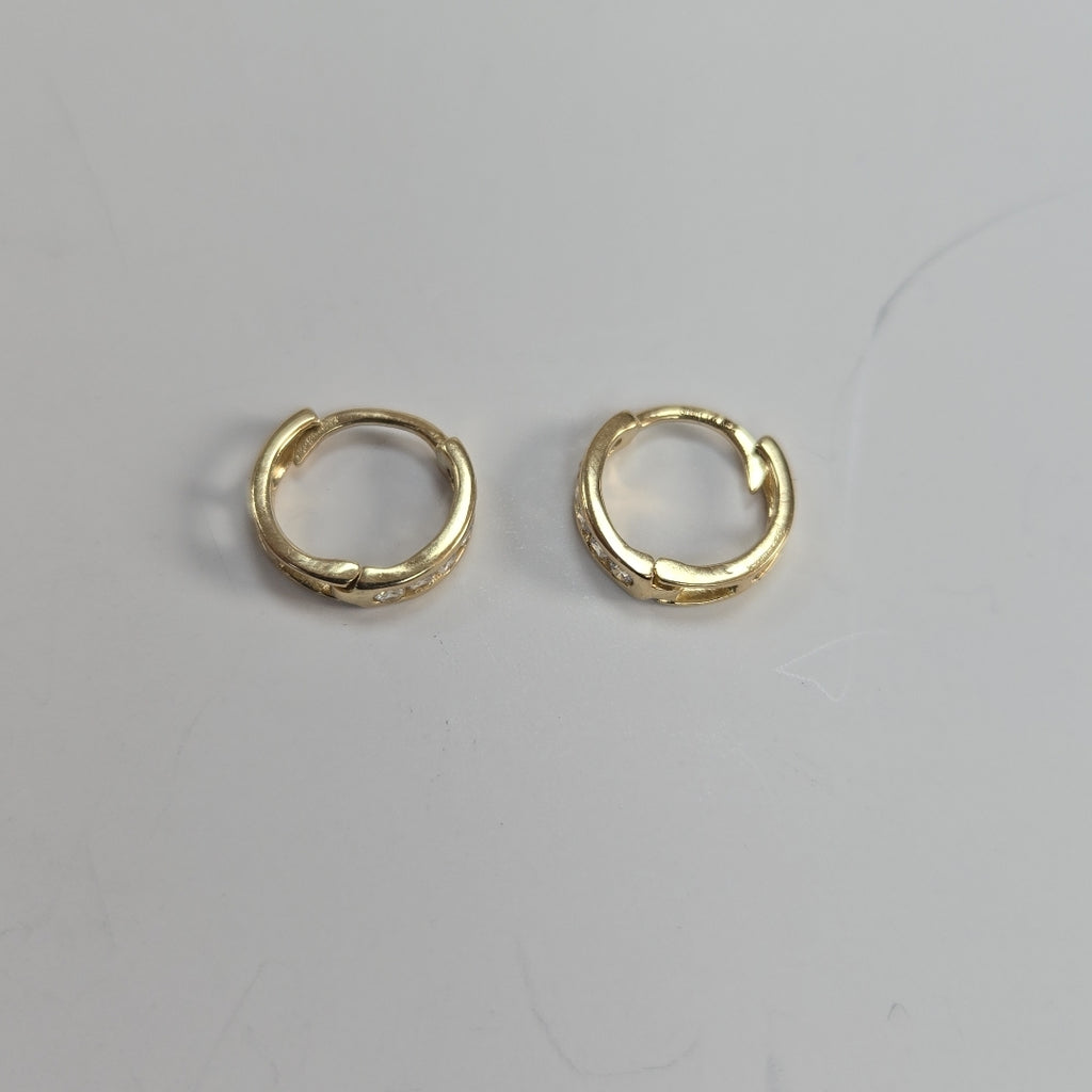 ARETES ARRACADA C CIRCONIAS 14K 1.1 GR (NUEVO)