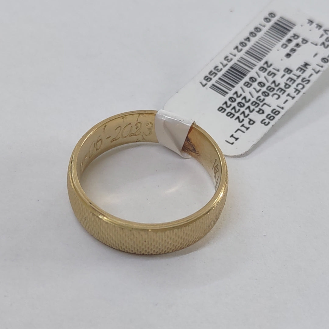 ARGOLLA ORO 14 K 2.7 GRMS (SEMINUEVO)