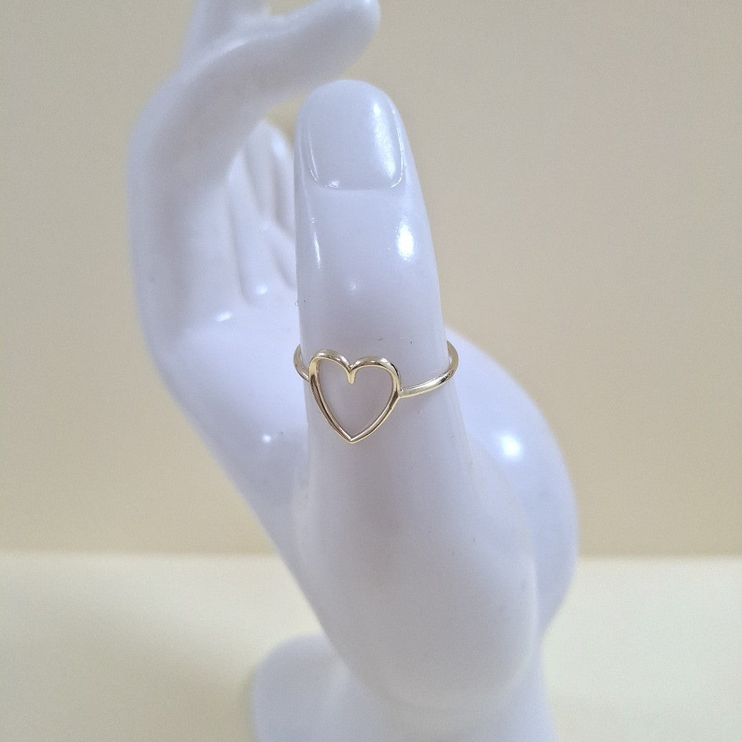 ANILLOS ANILLITO FIG CORAZON 10K TALLA 8 0.8 GR (NUEVO)
