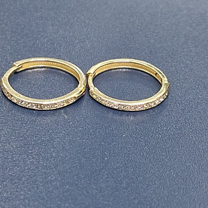 ARETES ARRACADAS C CIRCONIAS 14K 2 GR (NUEVO)