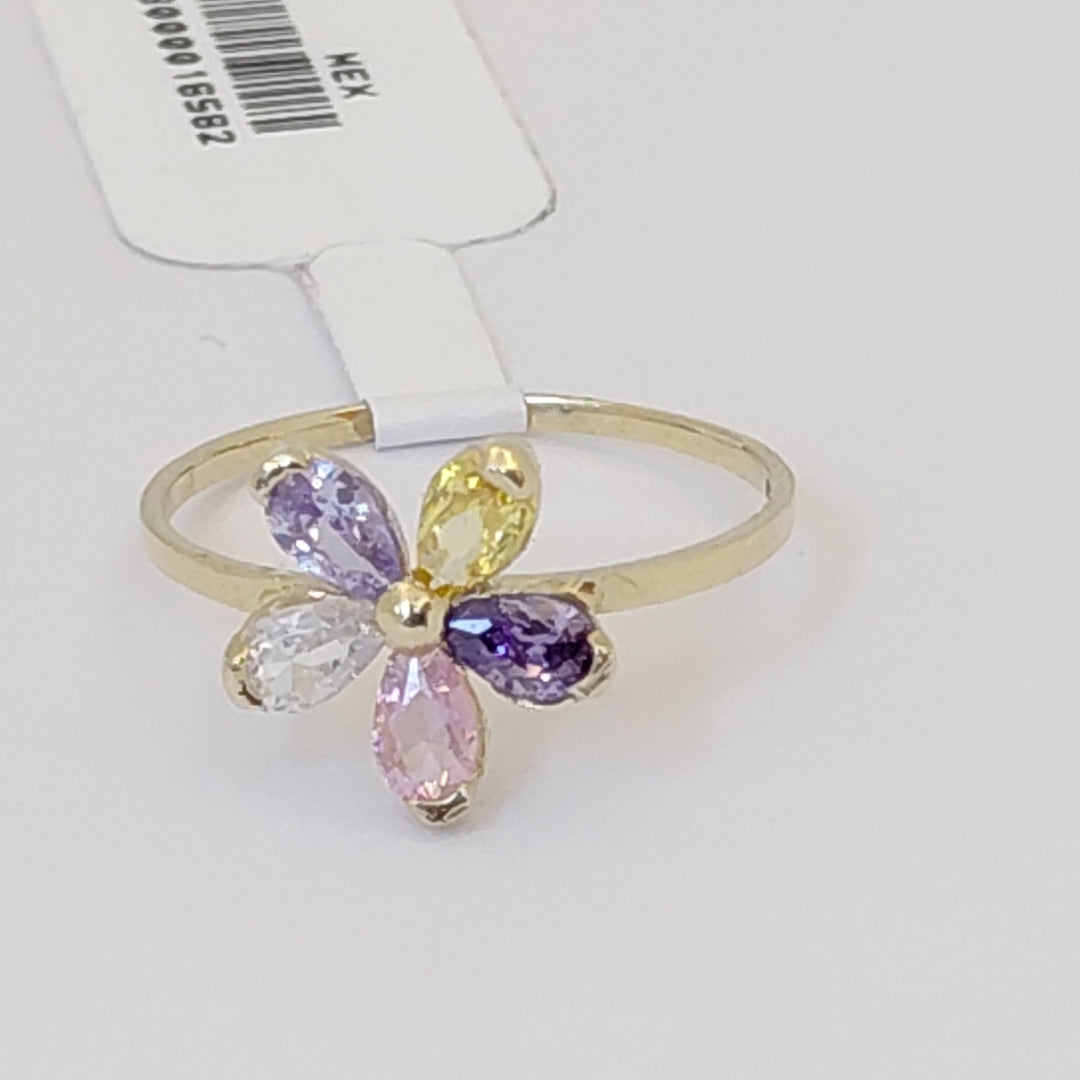 ANILLOS CON PDRAS DE COLOR 14K TALLA 8.5 1.5 GR (NUEVO)