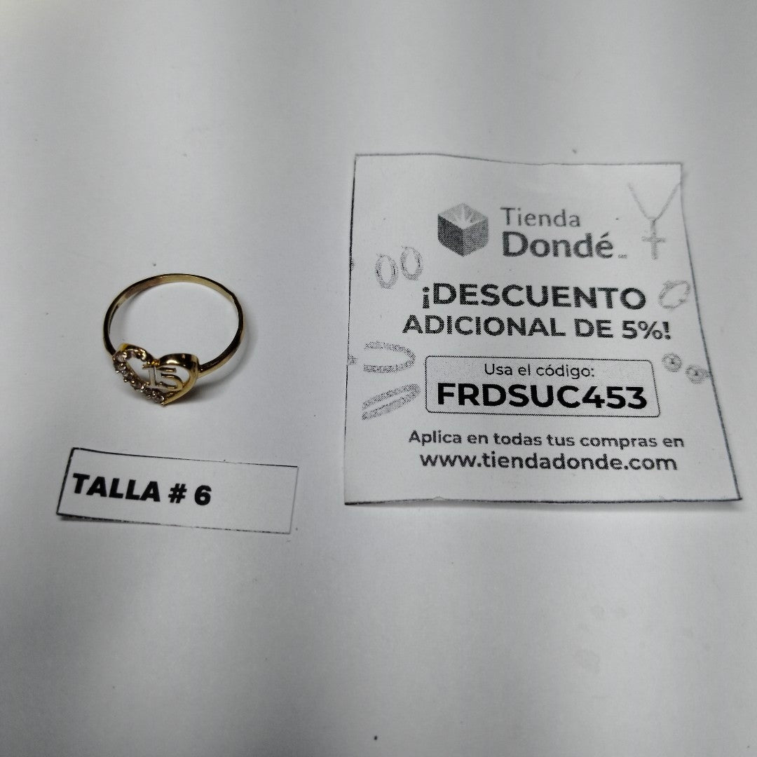 ANILLO ORO 10 K 0,90 GRMS (SEMINUEVO)