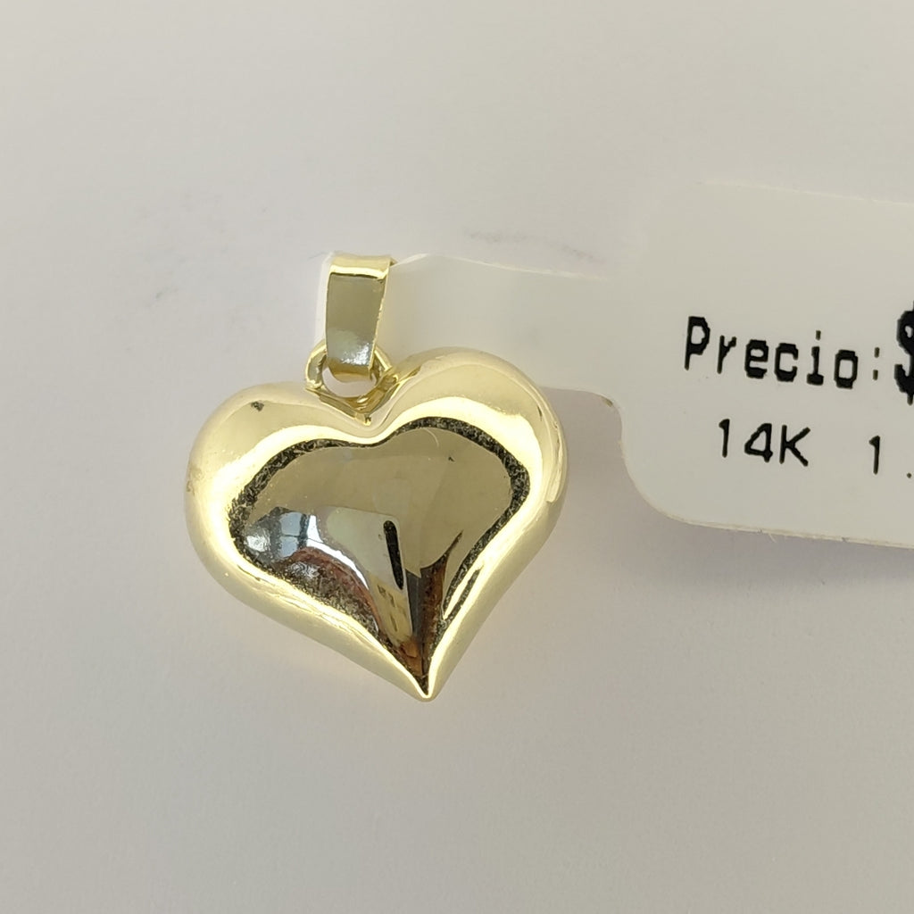 DIJE TEJIDO CORAZON LISO 14K 1.3 GR (NUEVO)