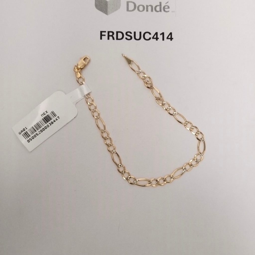 PULSERA 3X1 DIAMANTADA 14K 18 CM 2.4 GR (NUEVO)