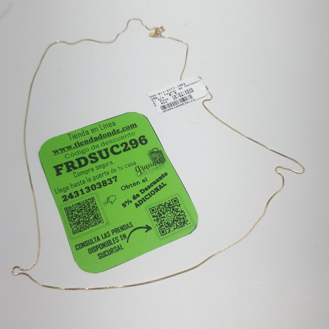 CADENA VENECIANO 14K 55 CM 1.7 GR (NUEVO)