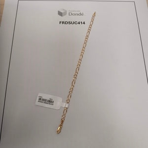 PULSERA 3X1 DIAMANTADA 14K 18 CM 2.5 GR (NUEVO)