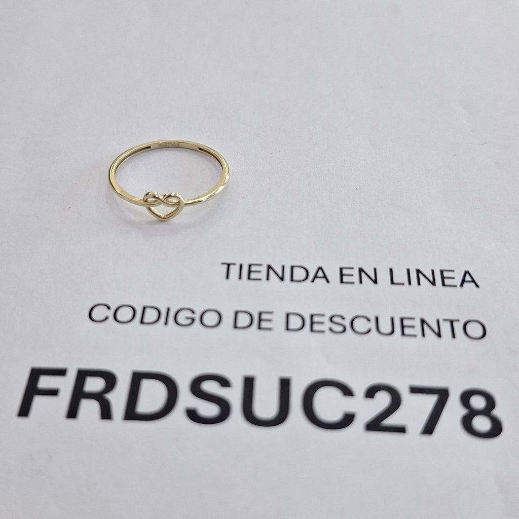 ANILLOS ANILLITO FIG CORAZON 10K TALLA 8 0.9 GR (NUEVO)