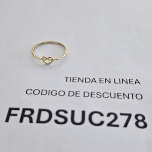 ANILLOS ANILLITO FIG CORAZON 10K TALLA 8 0.9 GR (NUEVO)
