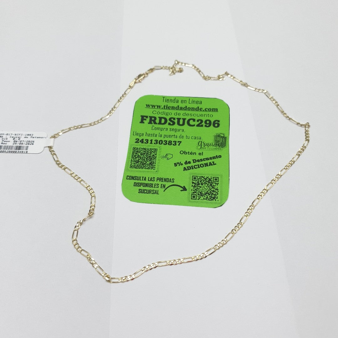 CADENA 3X1 14K 50 CM 4.6 GR (NUEVO)