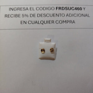 BROQUELES BROQUEL FIG BOTON C CIRCONIA 14K 0.2916 GR (NUEVO)