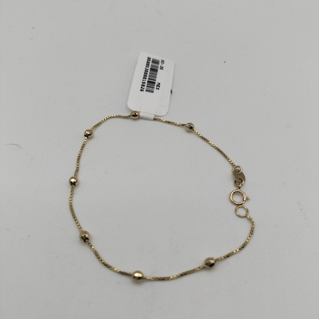 PULSERA ESPECIAL CON BOLITAS 14K 18 CM 1.4 GR (NUEVO)