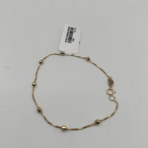 PULSERA ESPECIAL CON BOLITAS 14K 18 CM 1.4 GR (NUEVO)