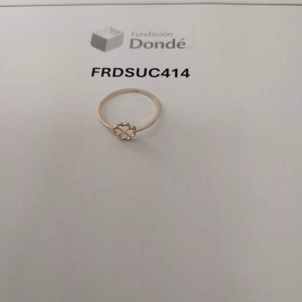 ANILLOS ANILLITO FIG TREBOL 10K TALLA 9 0.8 GR (NUEVO)