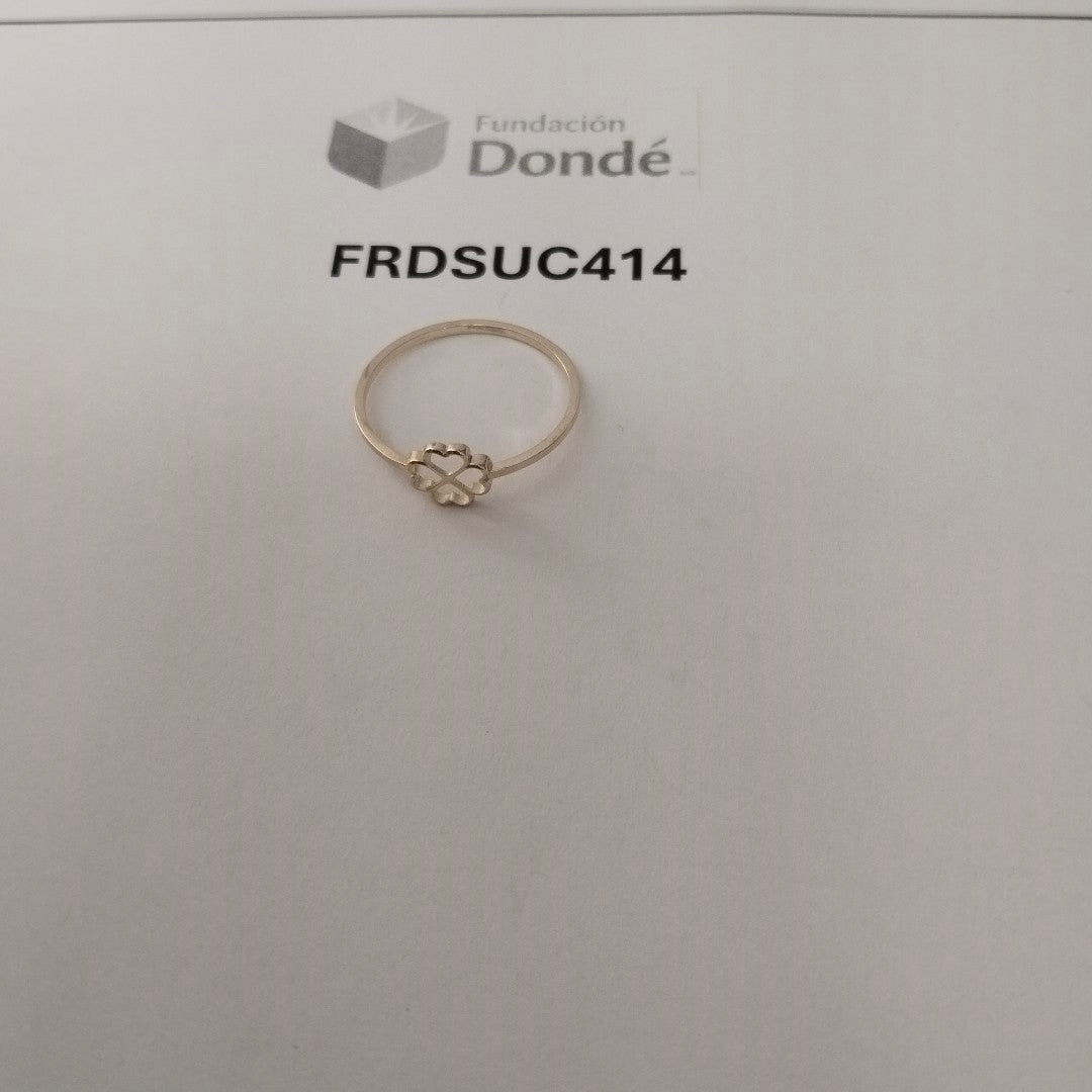 ANILLOS ANILLITO FIG TREBOL 10K TALLA 9 0.8 GR (NUEVO)