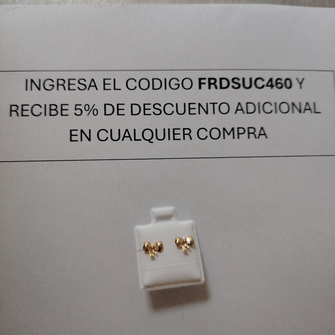 BROQUELES BROQUEL FIG MOÑO C CIRCONIA 14K 0.2441 GR (NUEVO)