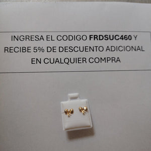 BROQUELES BROQUEL FIG MOÑO C CIRCONIA 14K 0.2441 GR (NUEVO)
