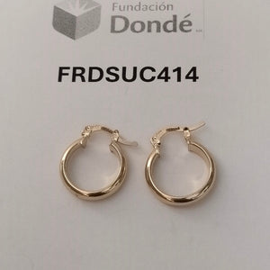 ARETES ARRACADA LISA 14K 1.7 GR (NUEVO)