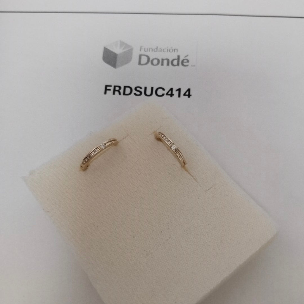 ARETES ARRACADAS LISAS 14K 2.3 GR (NUEVO)