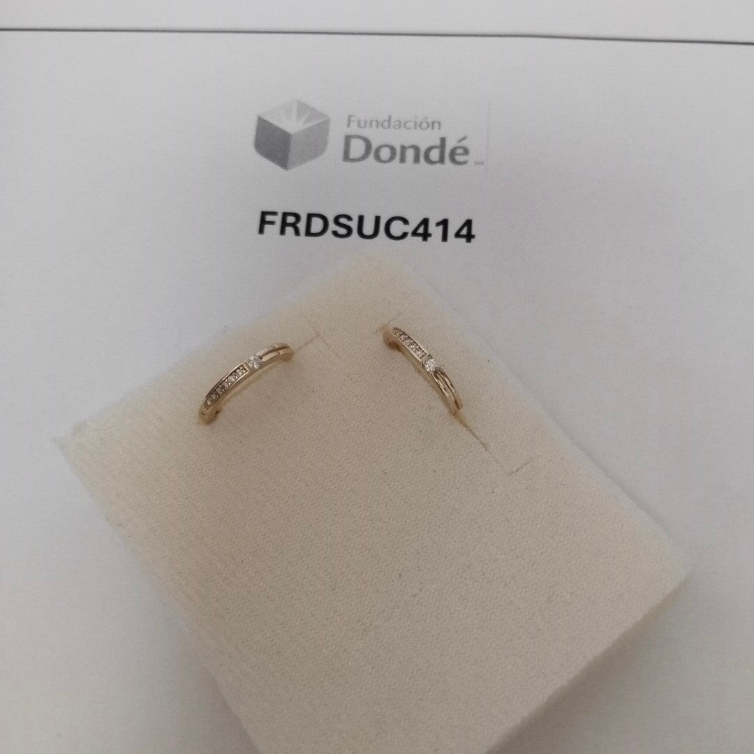 ARETES ARRACADAS LISAS 14K 2.3 GR (NUEVO)