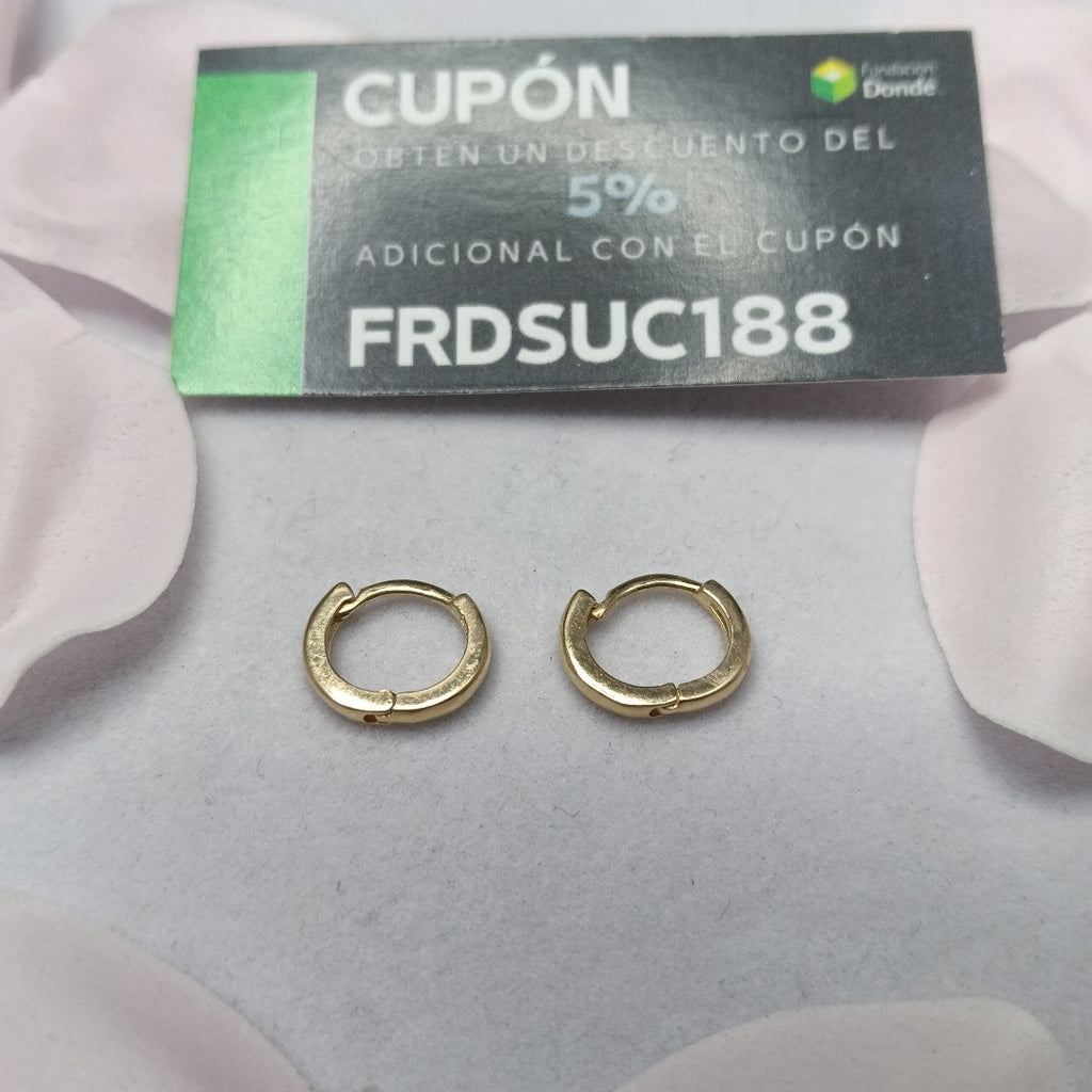 ARETES HUGGIE 14K 1.4 GR (NUEVO)